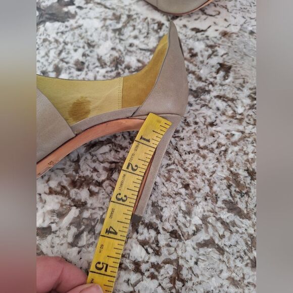 COACH | Manhattan Genuine Leather Grey Green Stiletto Sandal Size 6B - Picture 8 of 8